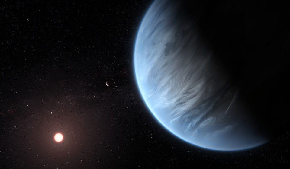 Exoplanet med vand i atmosfæren